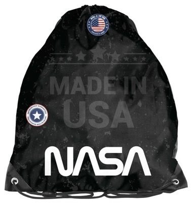 Worek szkolny na buty NASA czarny