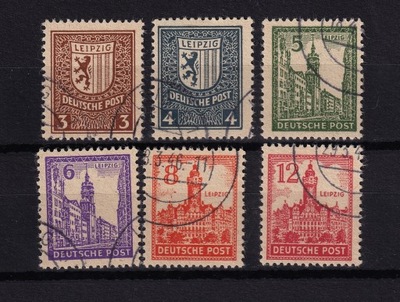 SOWIECKA STREFA OKUP. West Sachsen Mi 156-161 x kas.
