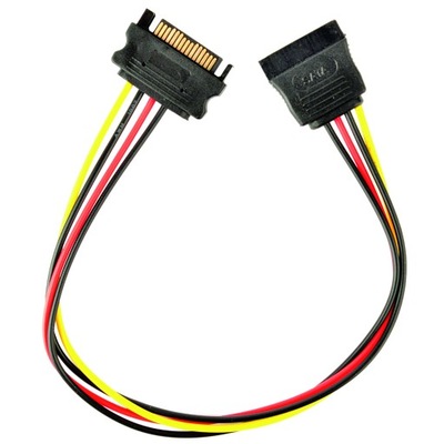 Kabel przedłużacz SATA 15pin męski - żeński 30cm