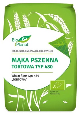 Mąka pszenna tortowa typ 480 BIO 1kg - Bio Planet