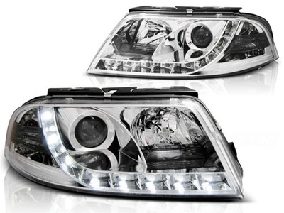 РЕФЛЕКТОРЫ VW PASSAT 3BG B5 РЕСТАЙЛ 00-05 CHROME LED (СВЕТОДИОД )