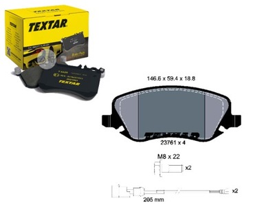 ZAPATAS DE FRENADO LANCIA PARTE DELANTERA THESIS 02- TEXTAR  