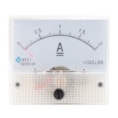 Prostokątny panel prądu stałego amperomierza DC0-2A