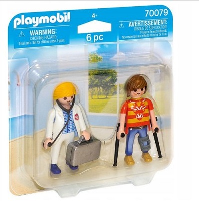 2 mini FIGURKI _ LEKARZ pacjent DOKTOR _ PLAYMOBIL