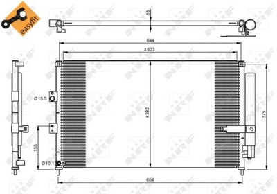 RADUADOR DE ACONDICIONADOR - CONDENSADOR EASY FIT 35865  