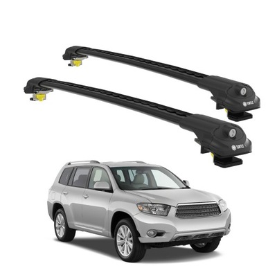 TURTLE MALETERO DE TECHO AIR-1 PARA TOYOTA HIGHLANDER XU40 2008 - 2013 NEGRO  