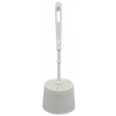 KOMPLET ZESTAW WC SZCZOTKA TOALETOWA Z POJEMNIKIEM BIAŁA