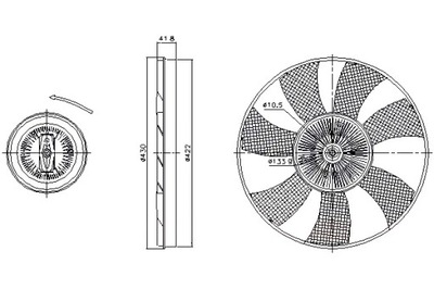 NISSENS EMBRAGUE DE VENTILADOR DEL RADIADOR Z WIATRAKIEM MERCEDES SPRINTER  