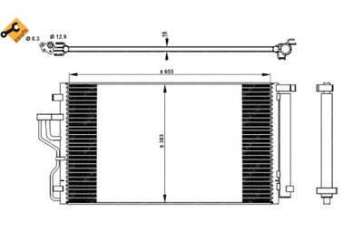 NRF КОНДЕНСАТОР КОНДИЦИОНЕРА HYUNDAI IX35 KIA SPORTAGE III 2.0 2.4