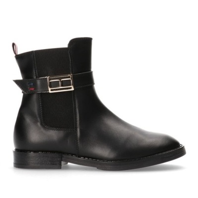 Botki Tommy Hilfiger Chelsea Boot Black r.37