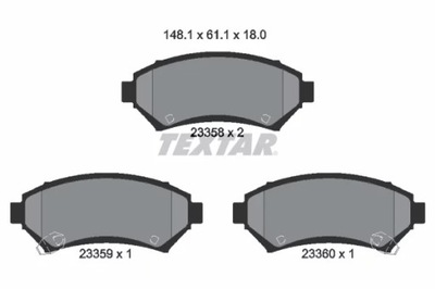 ZAPATAS DE FRENADO PARTE DELANTERA 2335801/TEX  