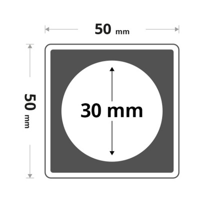 Kapsel na monetę Quadrum 30 mm 10 sztuk r. uniwersalny