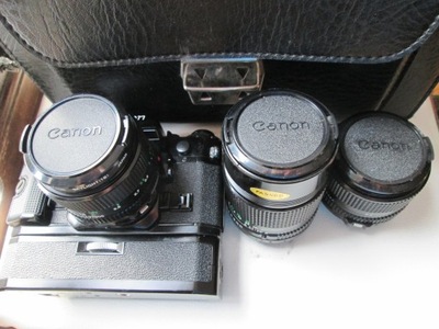 Aparat CANON A-1 + CANON FD 50mm 1:1.4 +24/2,8 +135/2,8