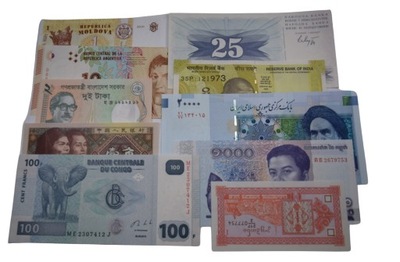 Zestaw banknotów z różnych krajów - 10 szt. [9]