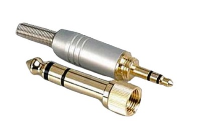 Adapter wtyk stereo jack 3,5mm 6,3mm gwint