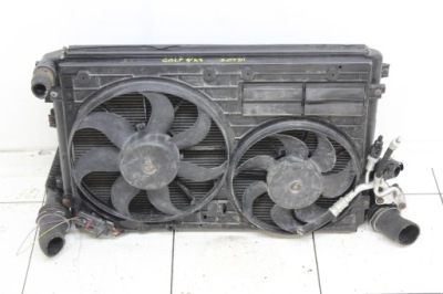 Комплект радіатор вентилятори vw golf v 2.0 tdi фото №1