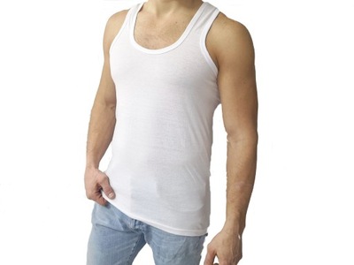 Podkoszulka Męska gładka biała XL 100% bawełna