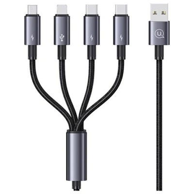 Kabel 4w1 USAMS 2xUSB-C/Lightning/MicroUSB 15W 1.2m