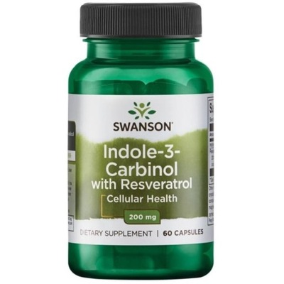 SWANSON Indole-3-Carbinol with Resveratrol 200 mg 60 kaps I3C