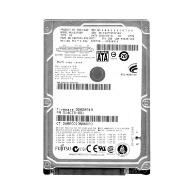 FUJITSU 250GB 5.4K 8MB SATA II 2.5'' MJA2250BH