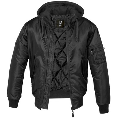Kurtka Brandit MA1 Sweat Hooded Jacket Black XL