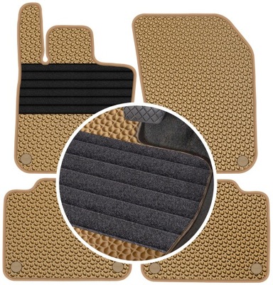 VOLVO S90 2016- ALFOMBRILLAS GOMA PARA COCHE EVA COLOR BEIGE  