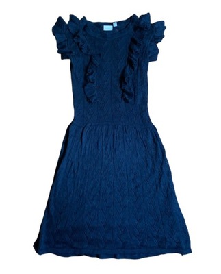 Name it Dzianinowa sukienka z falbanami 134 cm 9 l