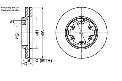 Ate тормозные диски тормозные 2szt. ford maverick nissan na фото №1