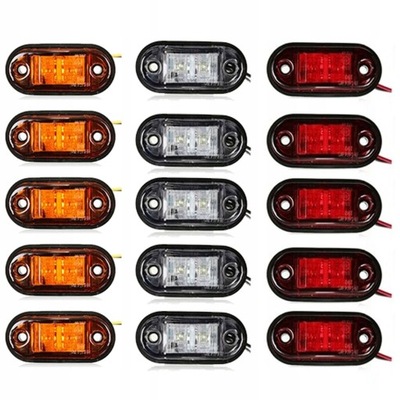 30x Lampki lampy obrysowe obrysówki 3 LED 12V 24V