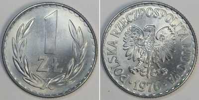 1 zł złoty 1976 MENNICZY st. 1 - z blistra bankowego