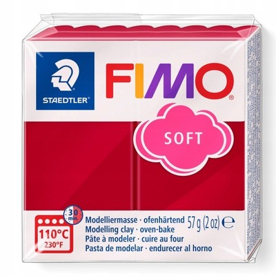 Modelina FIMO soft 57g - 26 karminowy