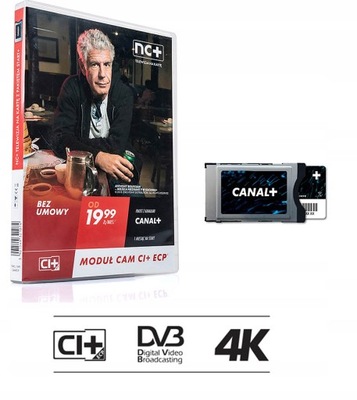Canal+ NC+ telewizja na kartę moduł CI+ ECP 4K TNK Bez Umowy!