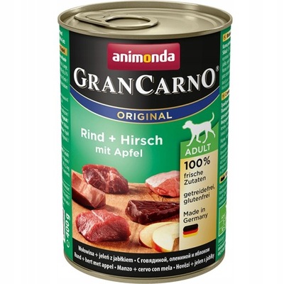 Animonda GranCarno Jeleń z jabłkiem 800g