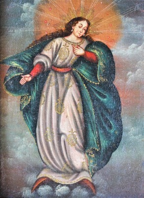 Madonna 1850 Szkoła Włoska