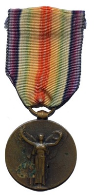 Medal francuski za wojnę 1914 - 1918 nadawany Polakom oryginał