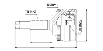 ШАРНІР ЗОВНІШНЄ. NISSAN PRIMERA P11 1.8I,2,0I 96-02, PRIMERA P12 2.0I ATM 02-