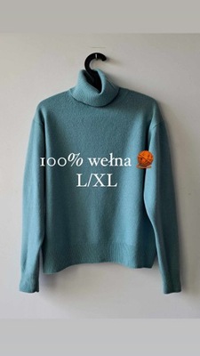 Sweter golf Uniqlo 100% wełna L/XL