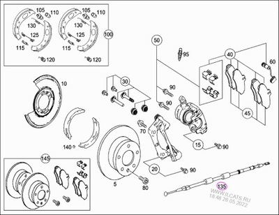 Трос гальма ручного mercedes sprinter 906 оригінальний номер фото №1