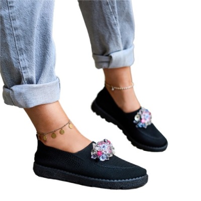 CZARNE MOKASYNY DAMSKIE FEZENS