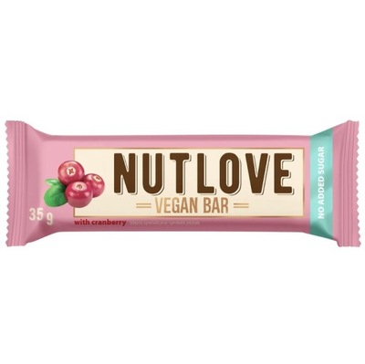 Allnutrition Nutlove Vegan Bar 35g Batonik Wegański Żurawina