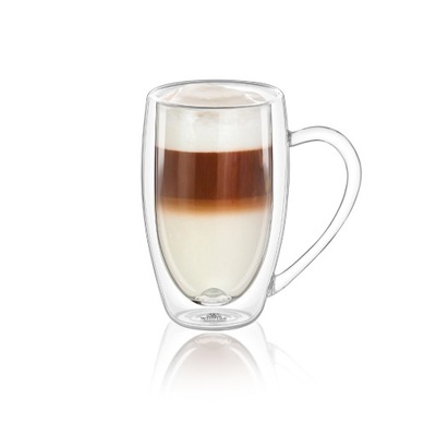 Kubek termiczny szklany do kawy i herbaty z podwójną ścianką Wilmax 300 ml