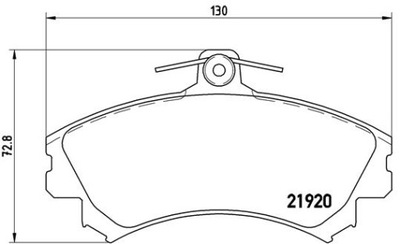 BREMBO P 54 022 КОМПЛЕКТ КОЛОДОК ТОРМОЗНЫХ, ТОРМОЗА TARCZOWE