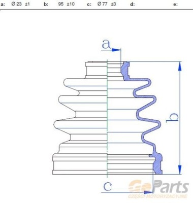 Захист гумовий шарнір внутрішнього фото №1