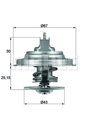 TERMOSTATY АВТОМОБІЛЬНИЙ MAHLE TX 31 92D S