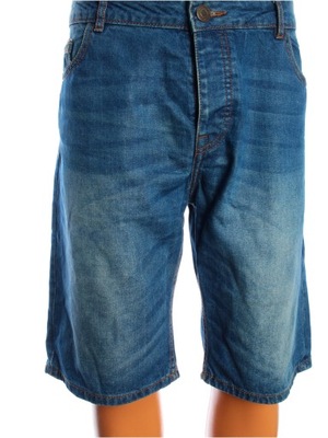 DENIM CO Spodenki jeans jeansowe niebieskie fajny styl r. W36
