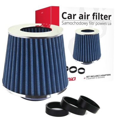 DRENADOR FILTRO AIRE SPORT AZUL ADAPTADORES ABREVIATURA 76 70 65 60 55  