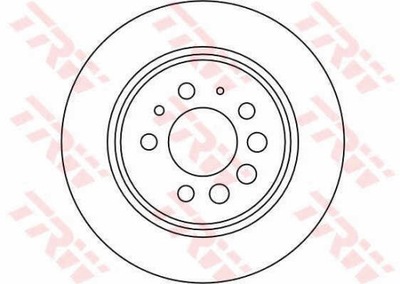 ГАЛЬМІВНІ ДИСКИ ГАЛЬМІВНІ ЗАД TRW DF1674