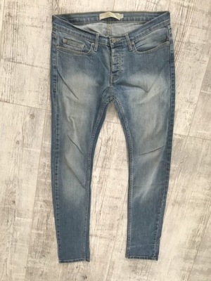 TOPMAN___przecierane skinny rurki jeans____W34L32