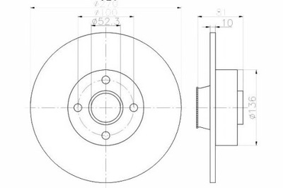 DISCOS DE FRENADO 2 PIEZAS RENAULT PARTE TRASERA MEGANE SCENIC 03  