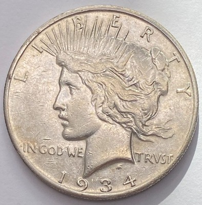 USA Dollar Liberty Peace 1934 S srebro *20